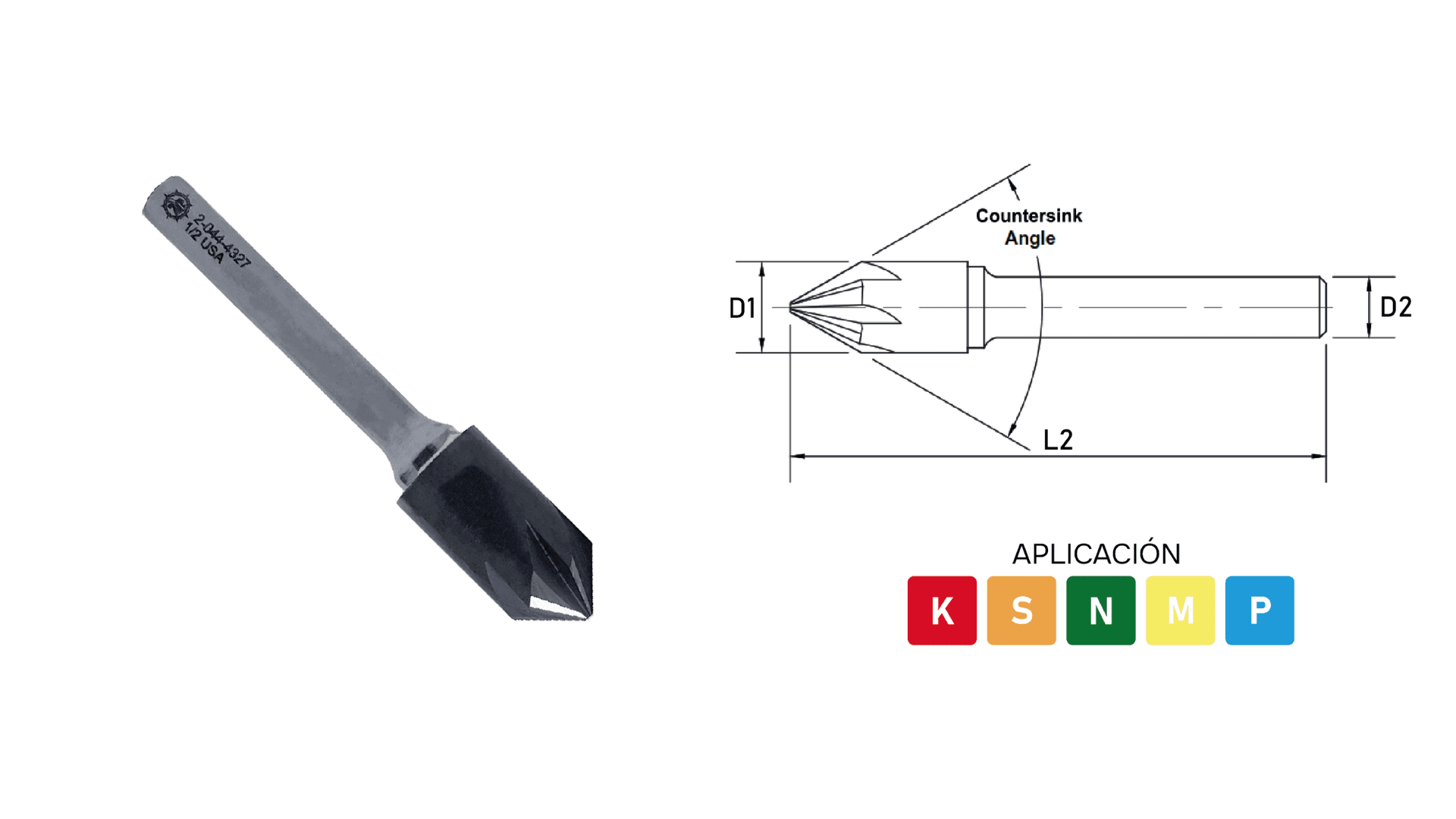 6 filos fraccional 60° TiAlN