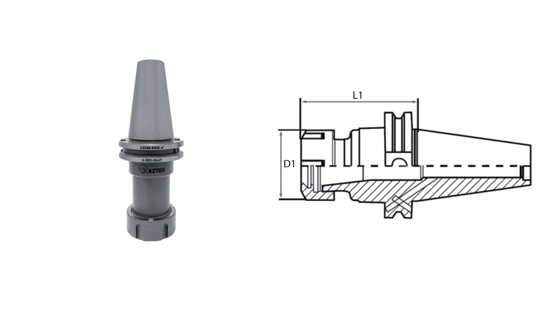 Cono CAT40 para boquilla ER32